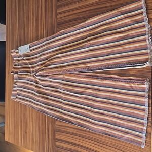 Brown and tan striped Billabong women's pants size 27 NWT